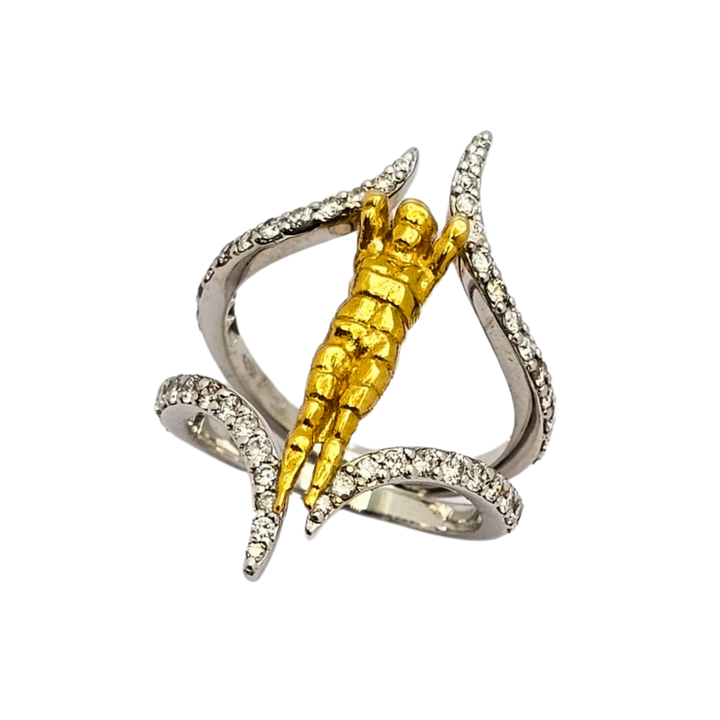 anello in oro telamone