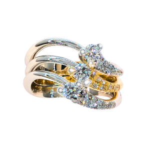 anello oro 18kt diamanti 0.50 carati artigianale Made in Italy Frank e Saro