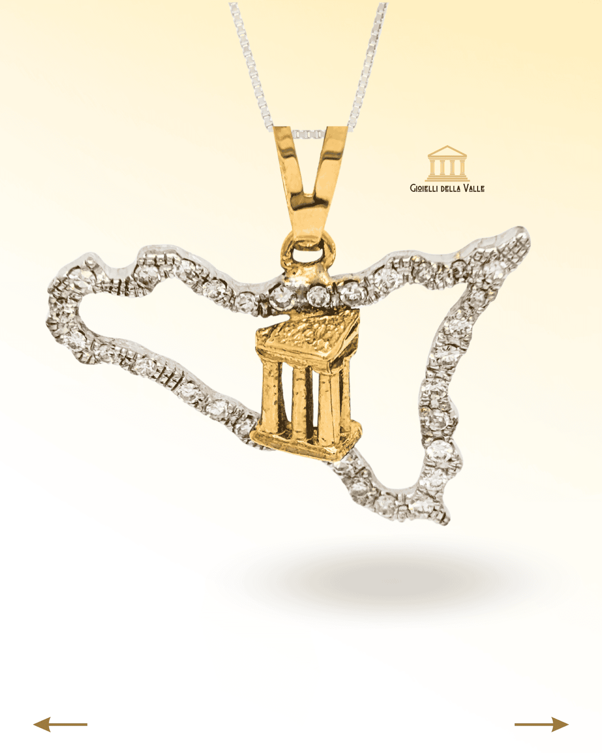 Ciondolo Sicilia con Tempio